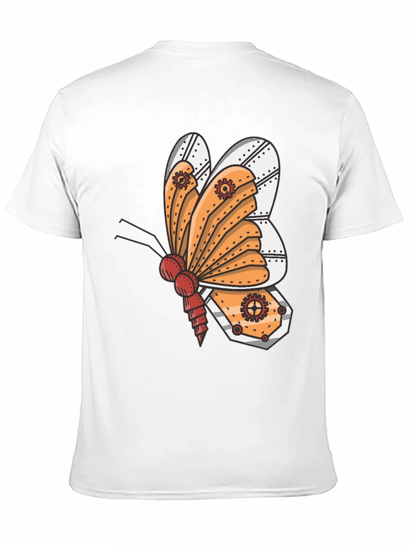 Steampunk Butterfly Graphic Tee - Unique Design!