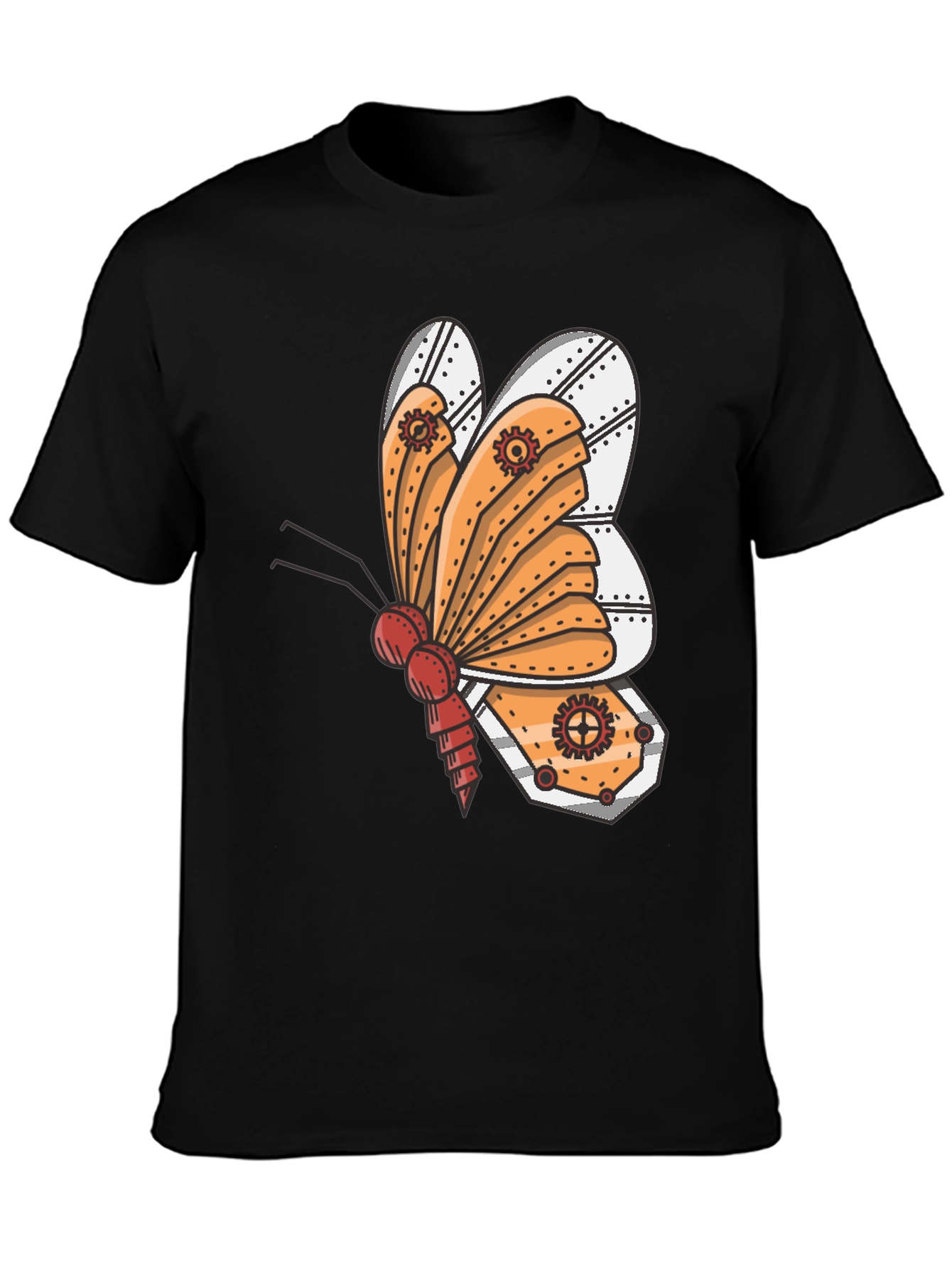 Steampunk Butterfly Graphic Tee - Unique Design!