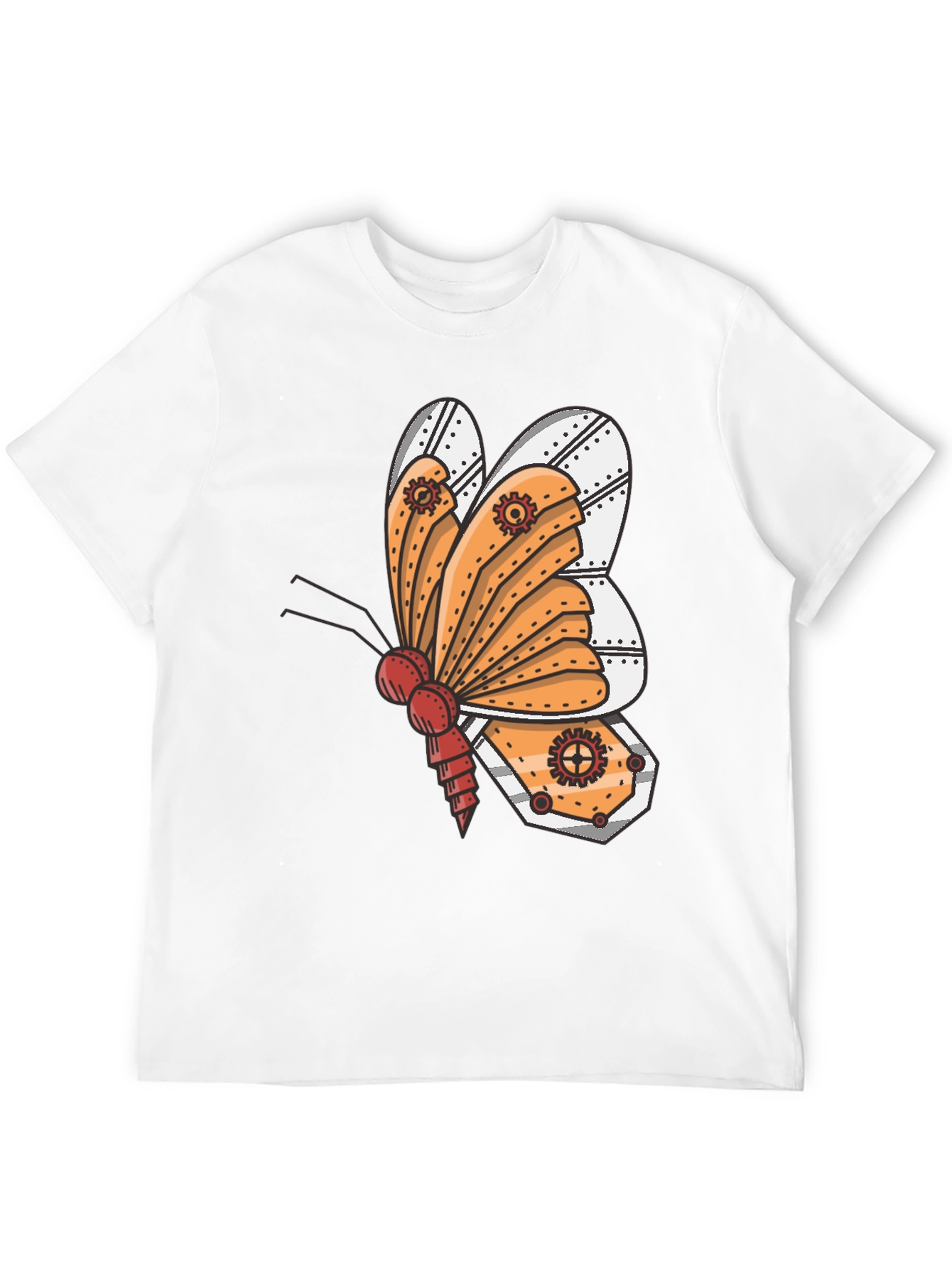 Steampunk Butterfly Graphic Tee - Unique Design!