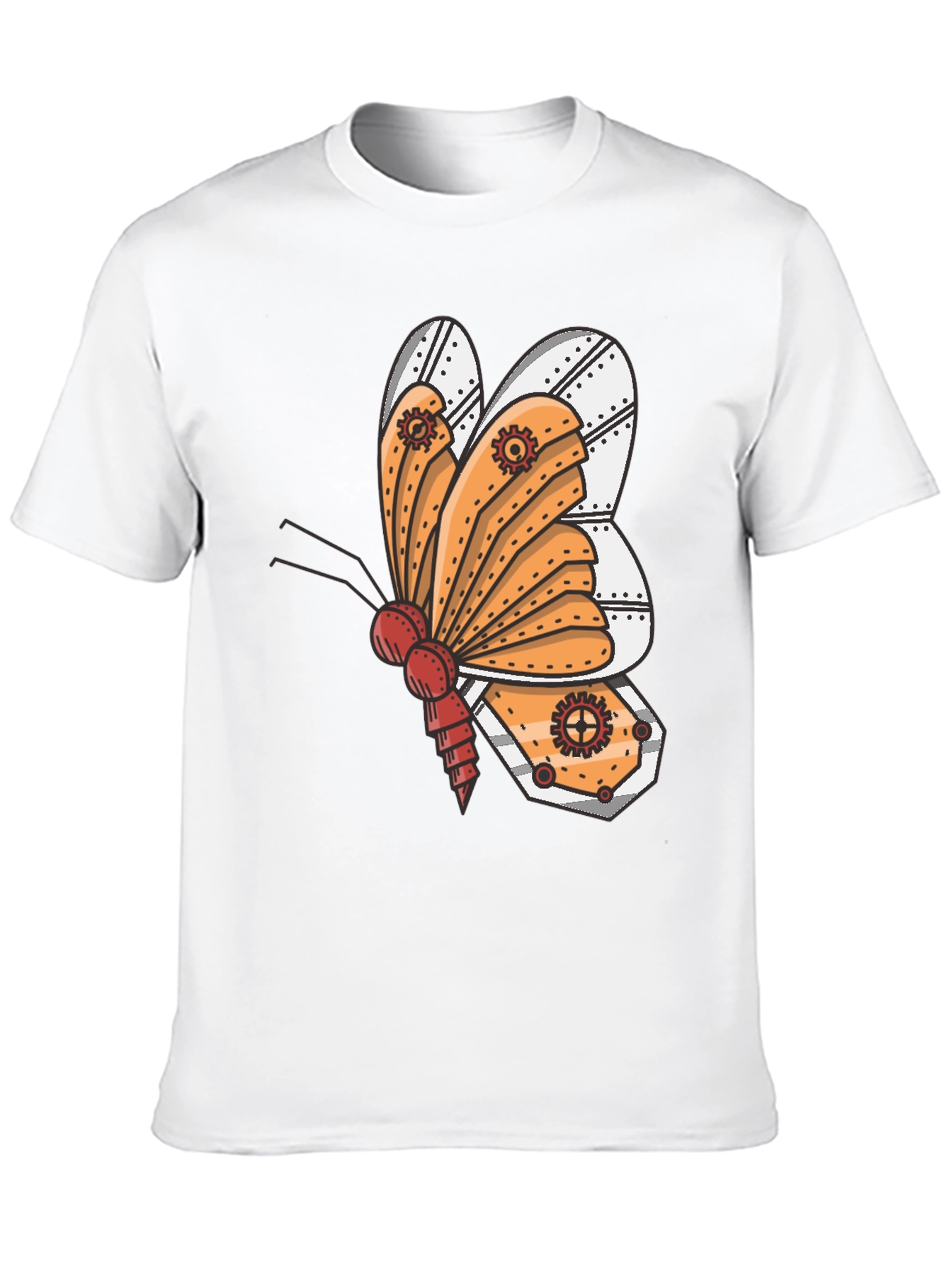 Steampunk Butterfly Graphic Tee - Unique Design!