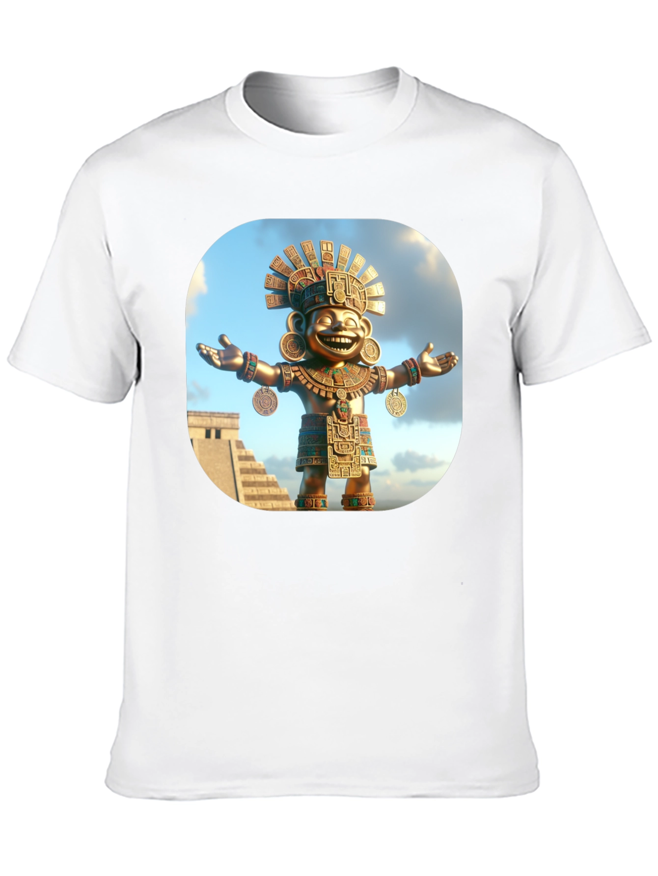 Aztec God T-Shirt - Black
