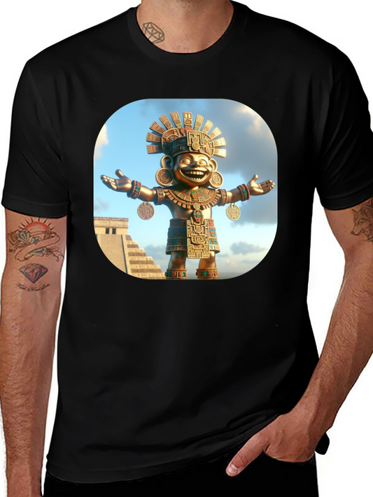Aztec God T-Shirt - Black