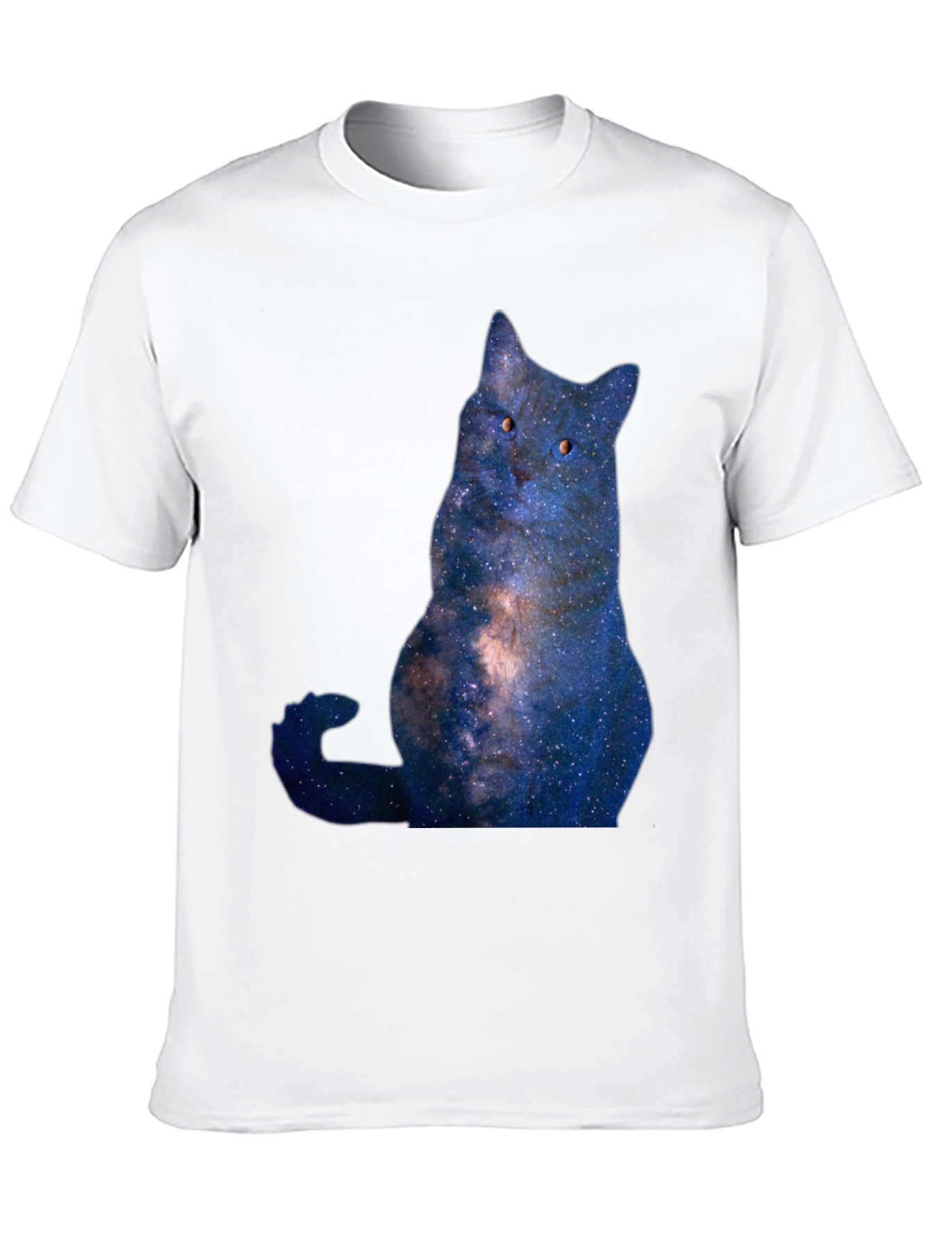 Cosmic Cat Graphic T-Shirt - Mens Black Tee