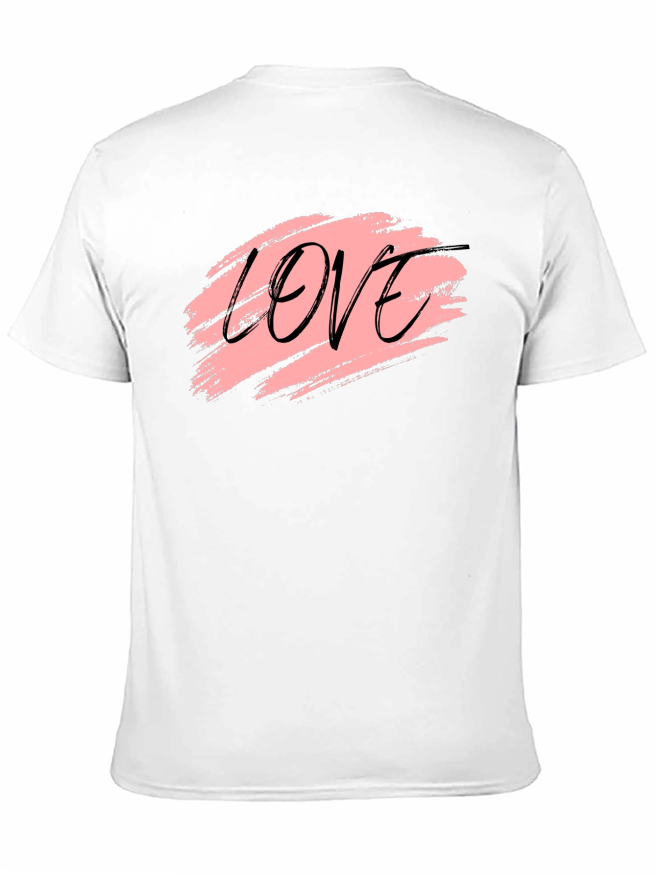 Love Brushstroke Graphic Black T-Shirt