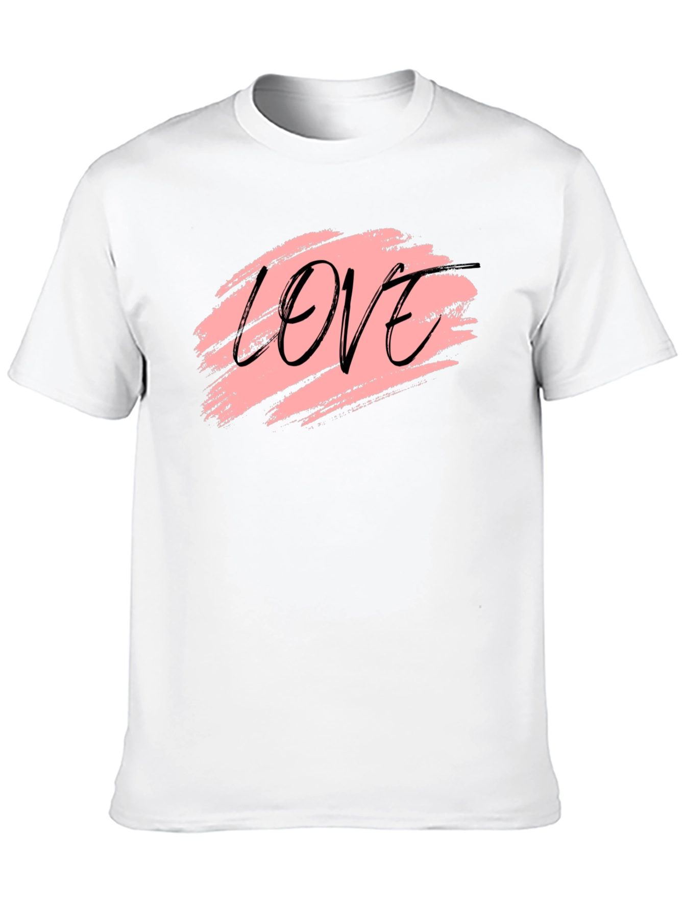 Love Brushstroke Graphic Black T-Shirt