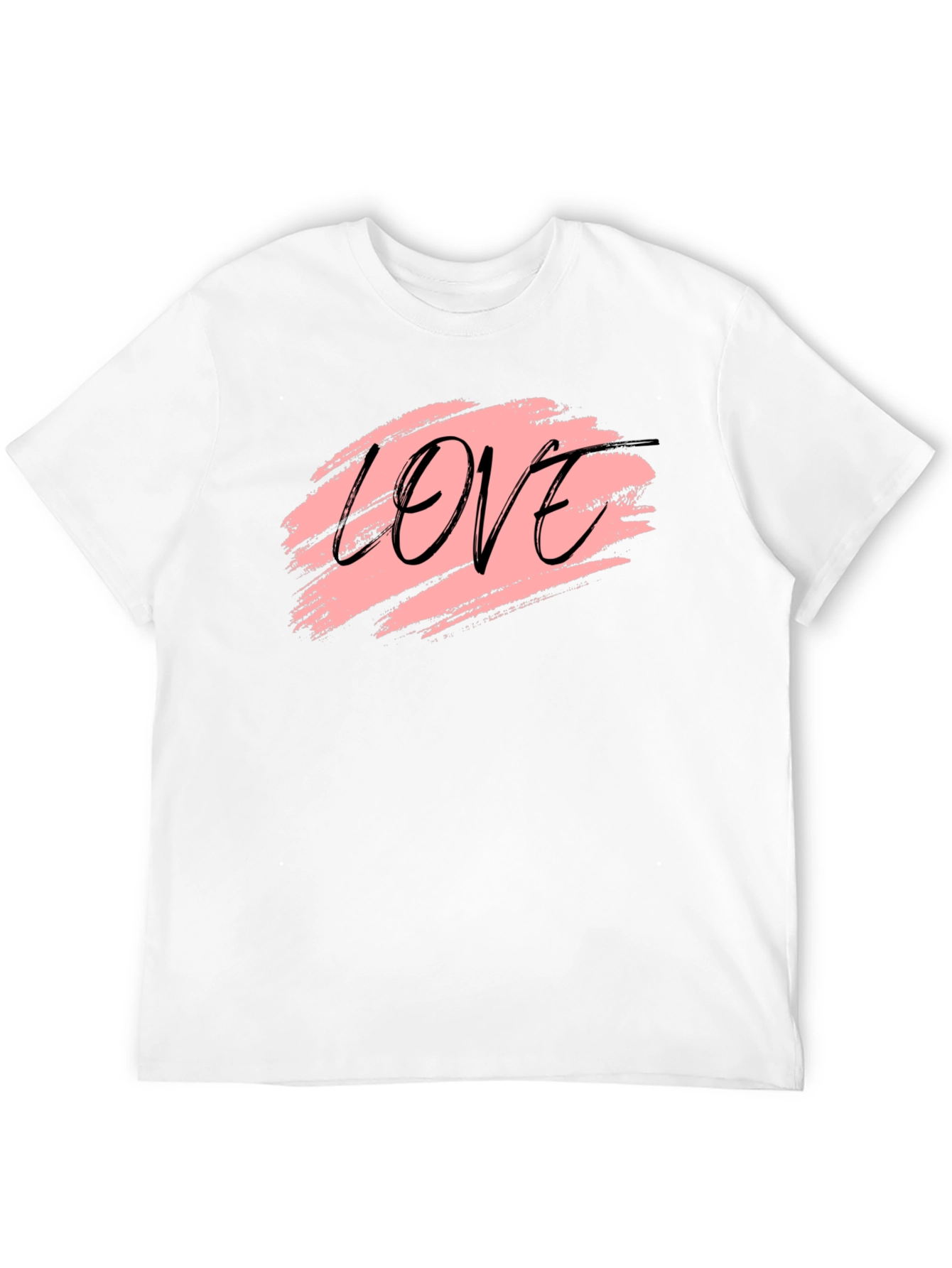 Love Brushstroke Graphic Black T-Shirt