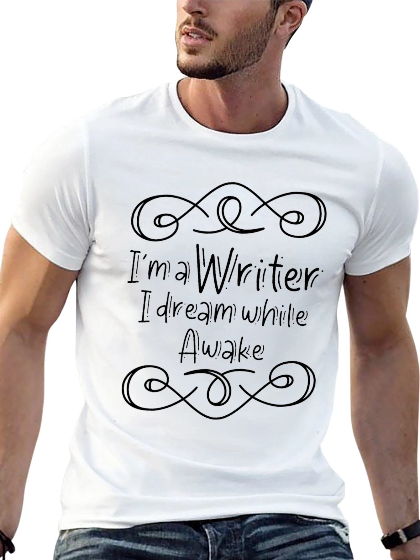 Writer T-Shirt - I Dream While Awake - Black