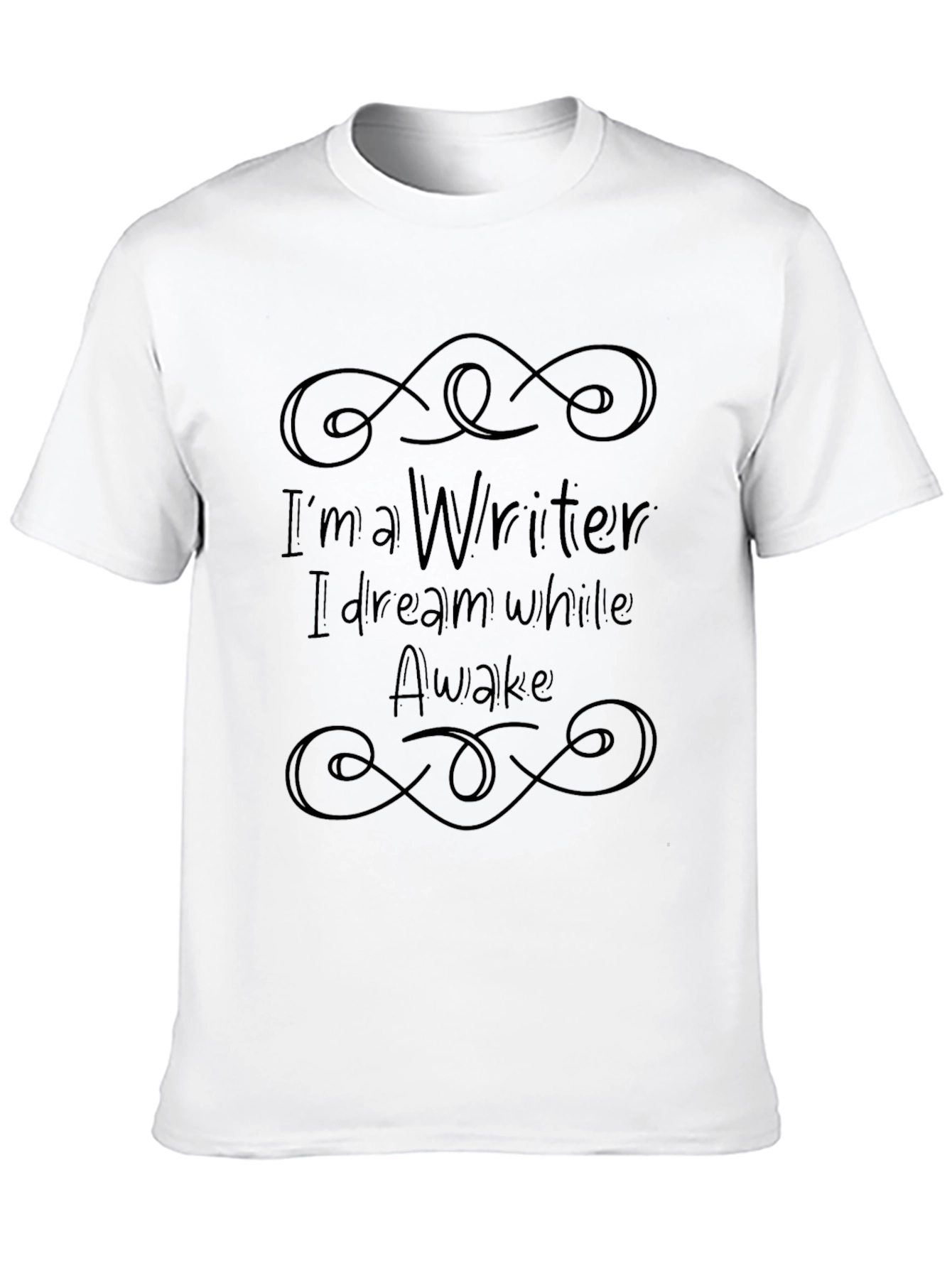 Writer T-Shirt - I Dream While Awake - Black