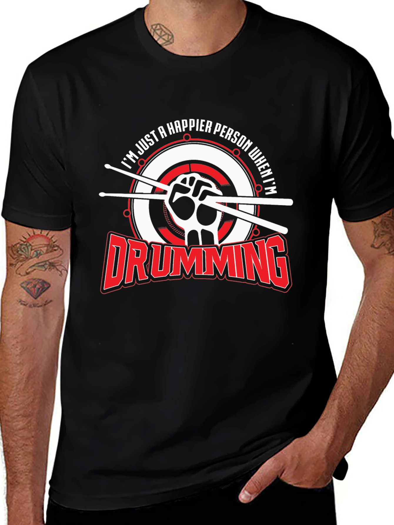 Drumming Makes Me Happy T-Shirt