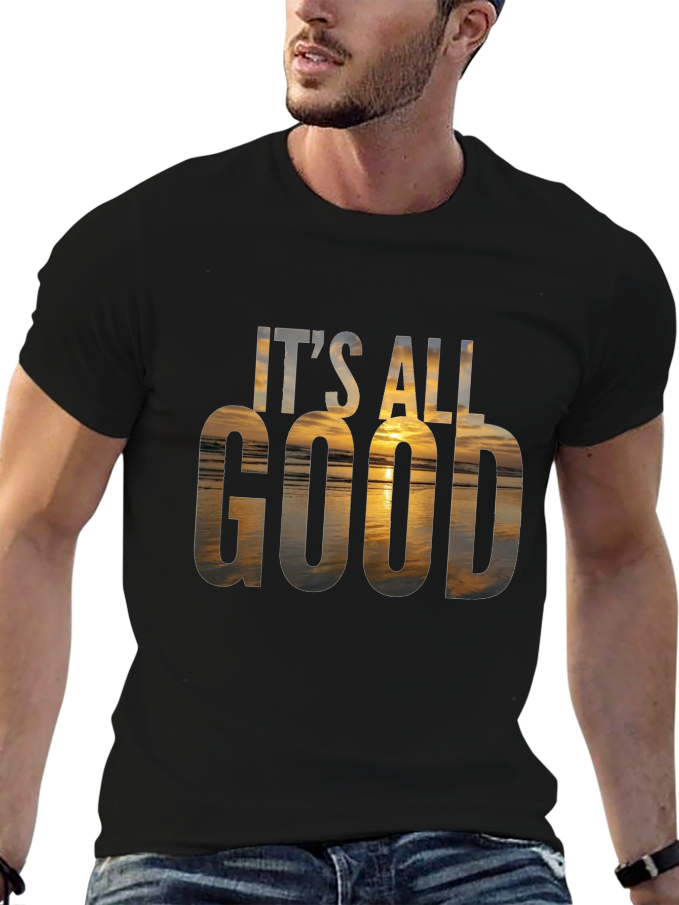 Its All Good Graphic Tee - Beach Sunset T-Shirt