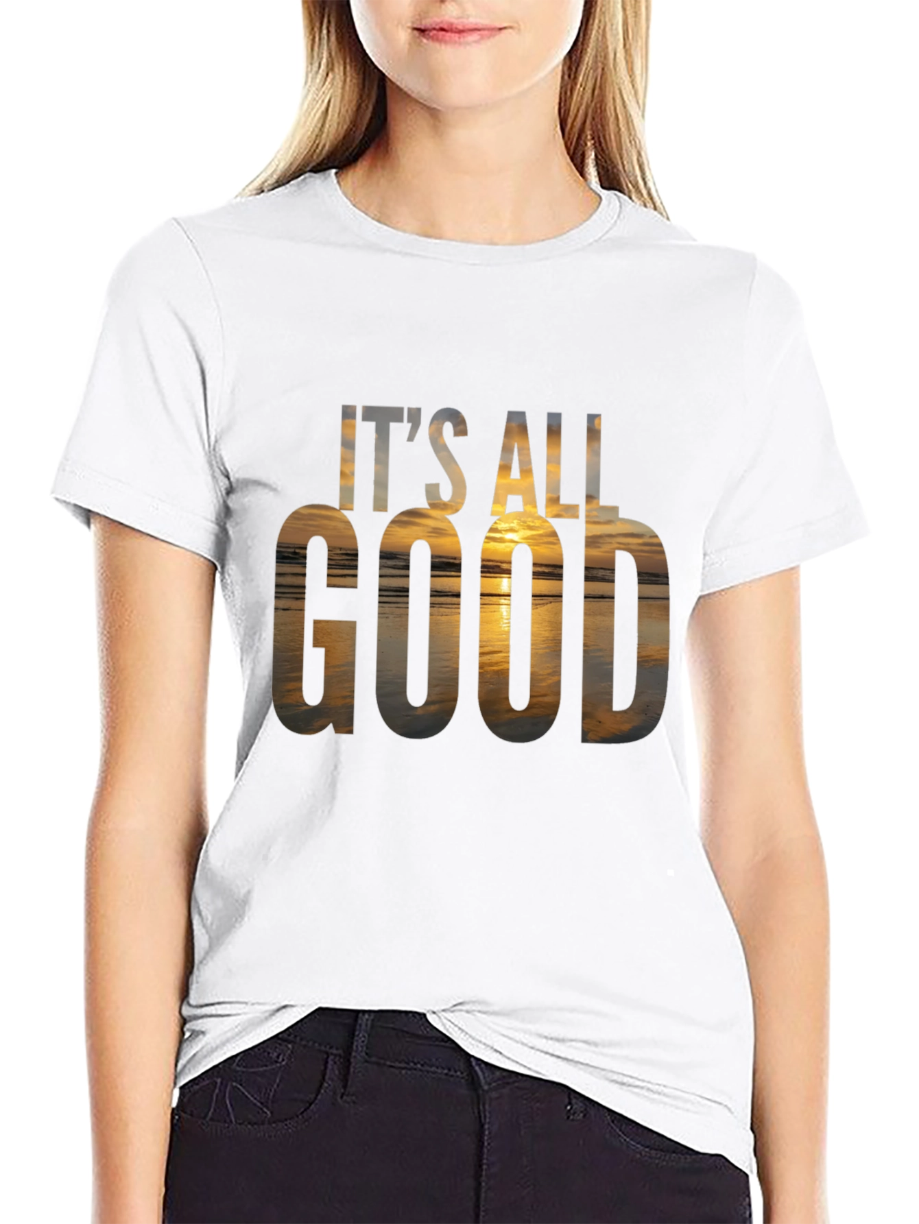 Its All Good Graphic Tee - Beach Sunset T-Shirt