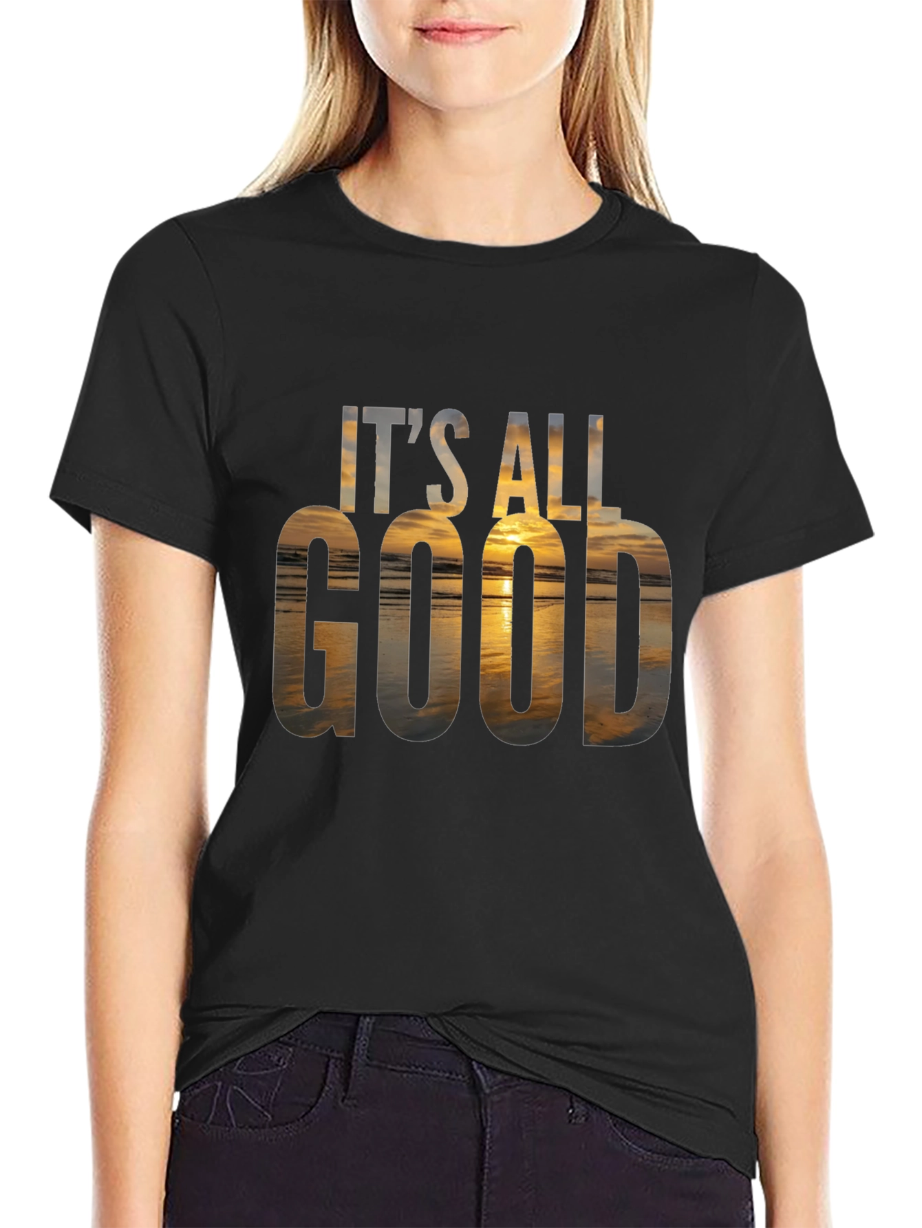 Its All Good Graphic Tee - Beach Sunset T-Shirt