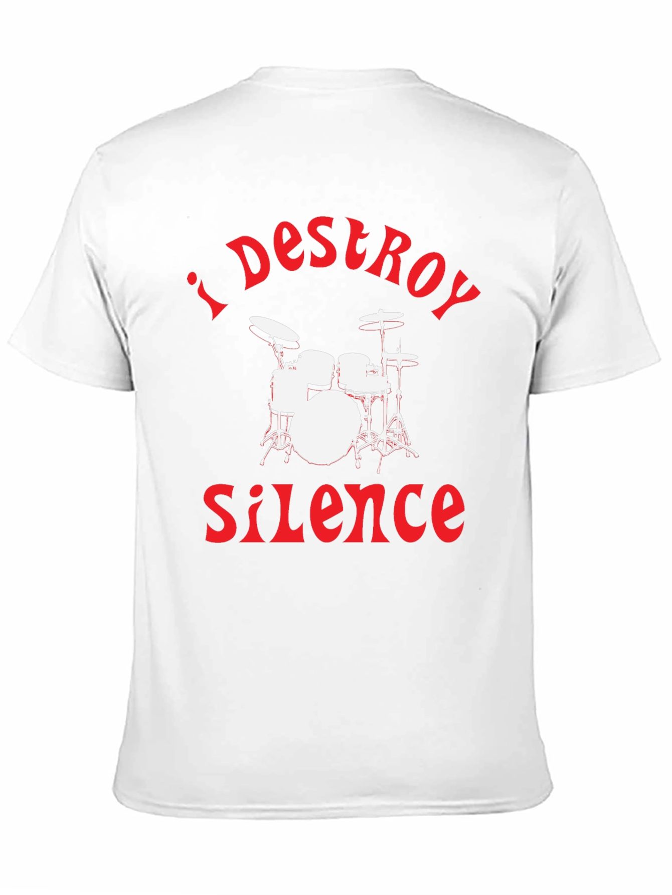 I Destroy Silence Drummer T-Shirt - Black