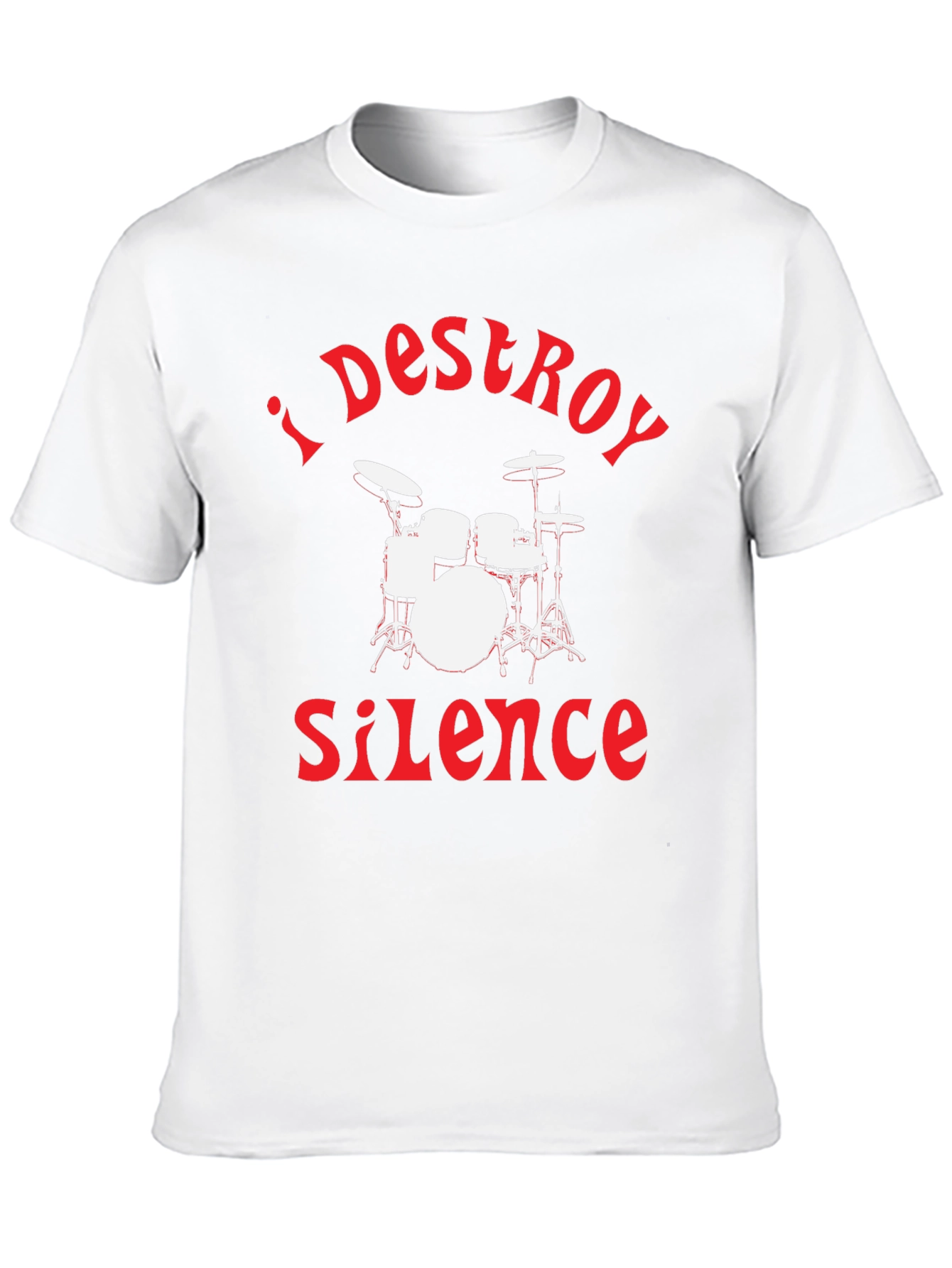I Destroy Silence Drummer T-Shirt - Black