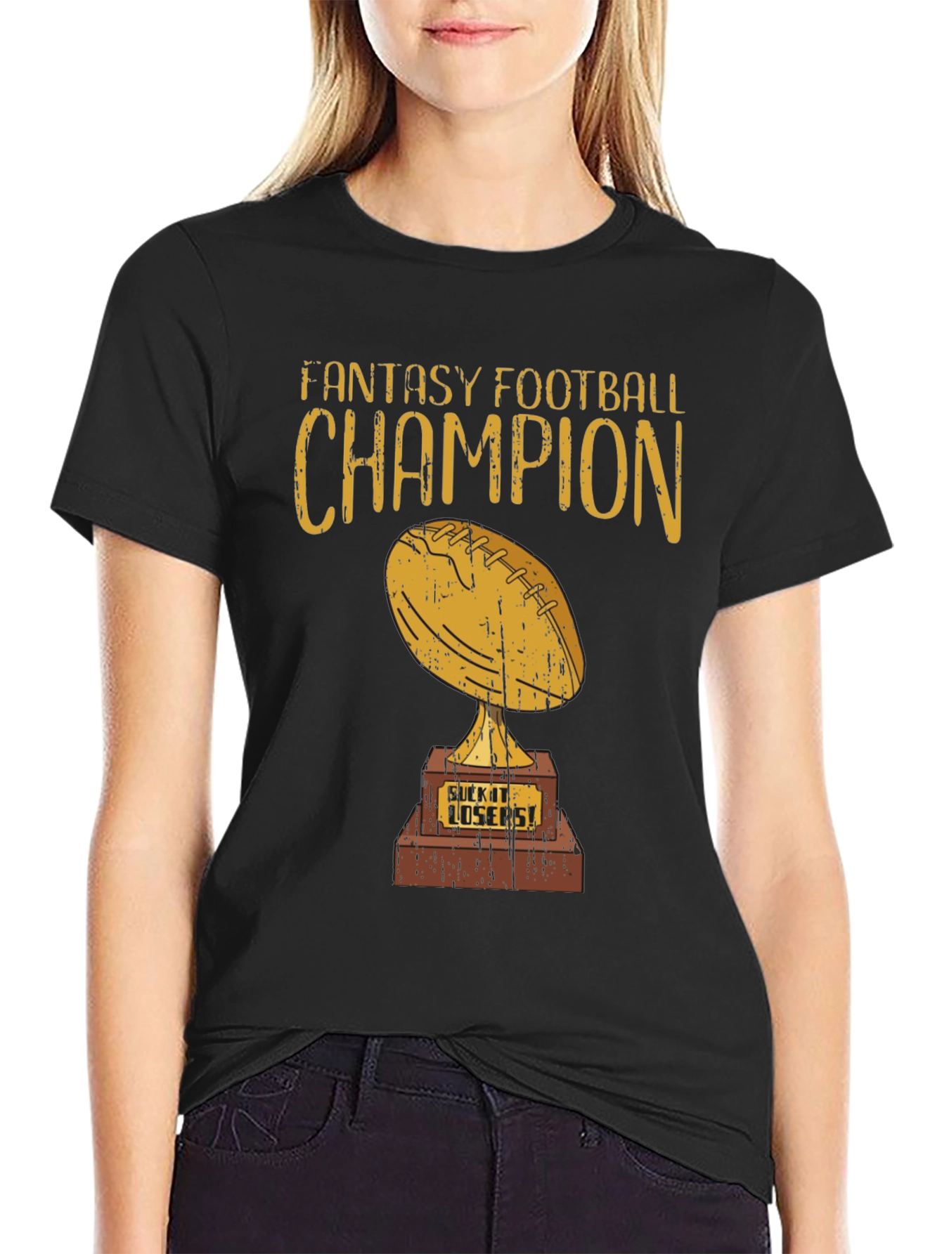 Fantasy Football Champion Trophy Graphic Tee