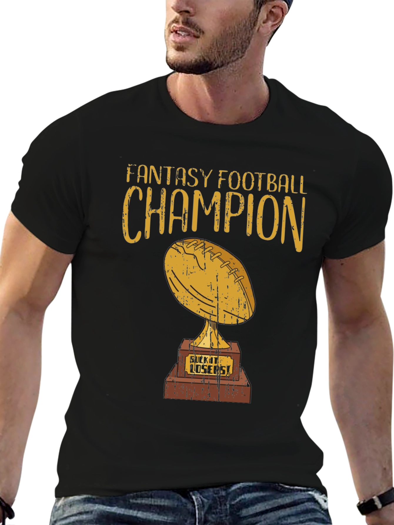 Fantasy Football Champion Trophy Graphic Tee