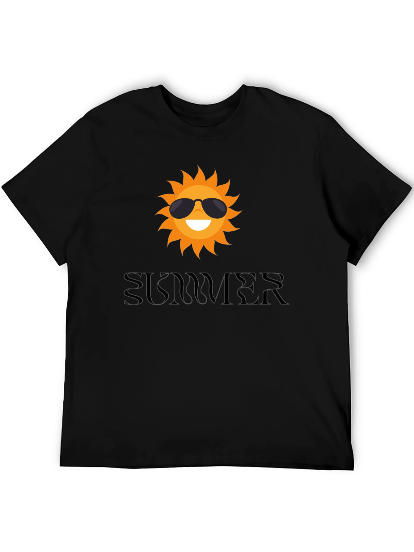 Summer Sun Graphic Black T-Shirt