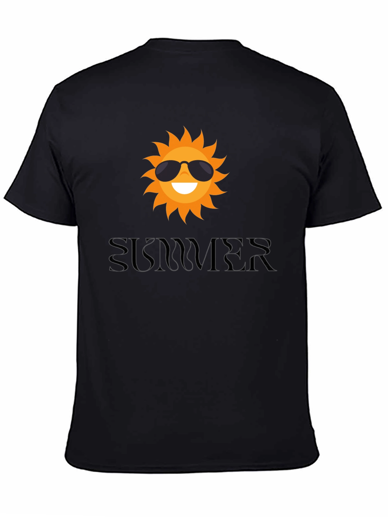 Summer Sun Graphic Black T-Shirt