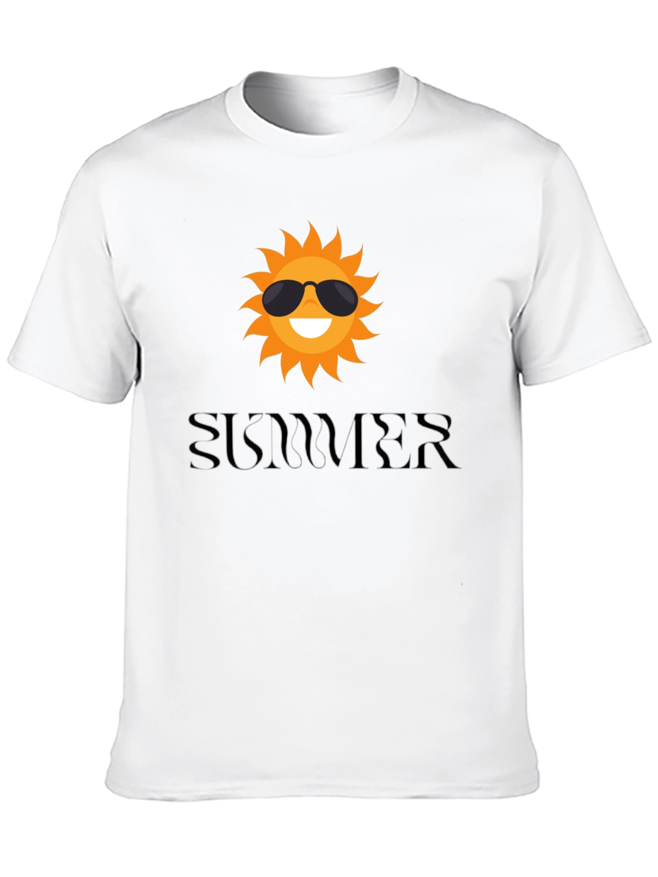 Summer Sun Graphic Black T-Shirt