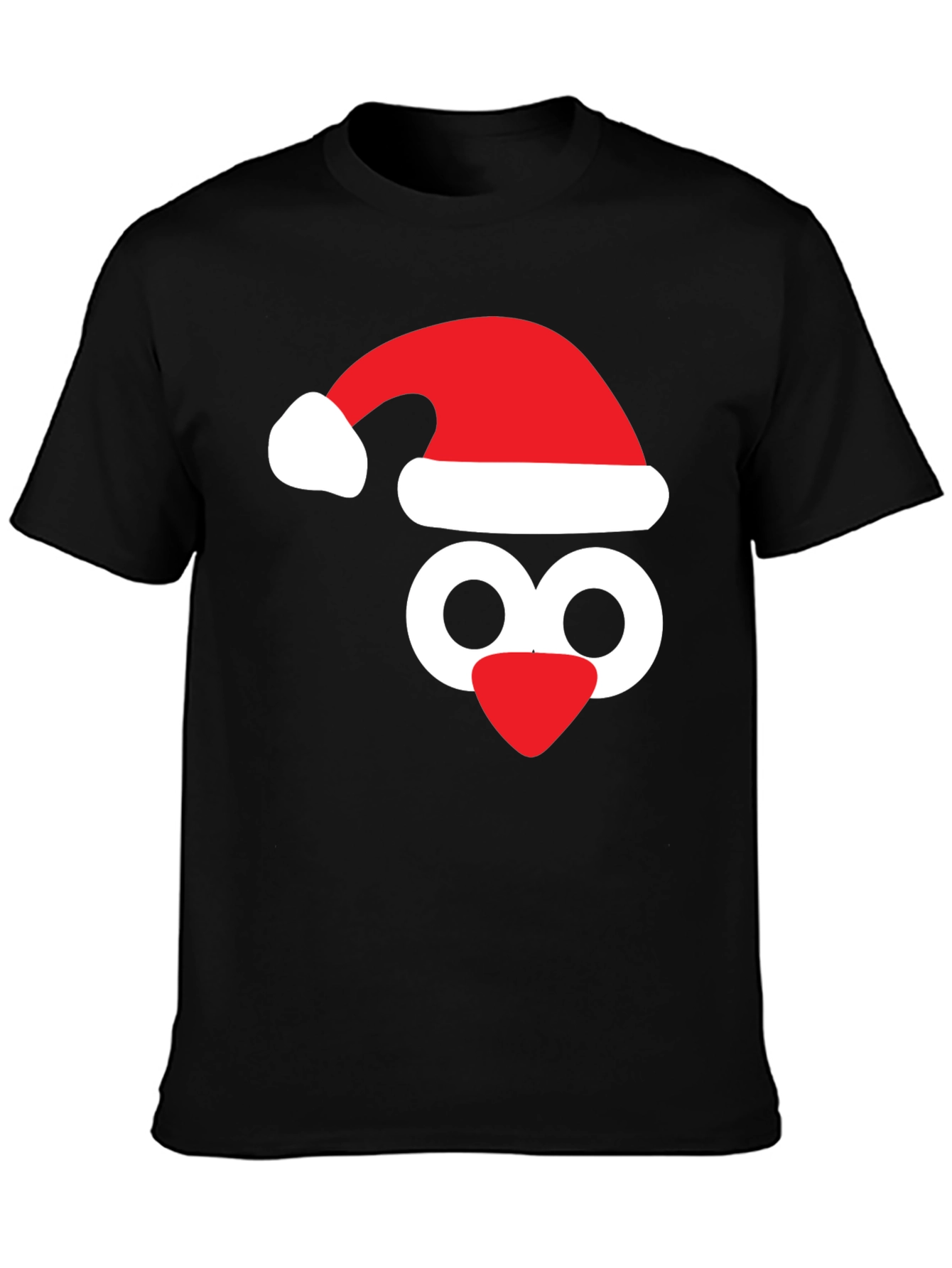 Festive Penguin Tee - Santa Hat Holiday Shirt