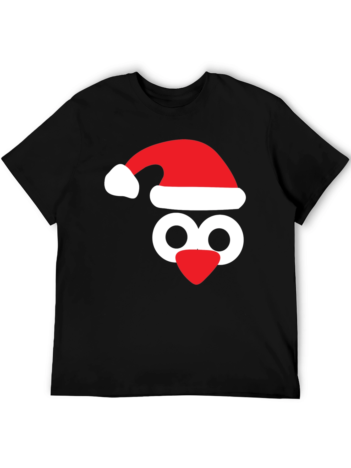 Festive Penguin Tee - Santa Hat Holiday Shirt