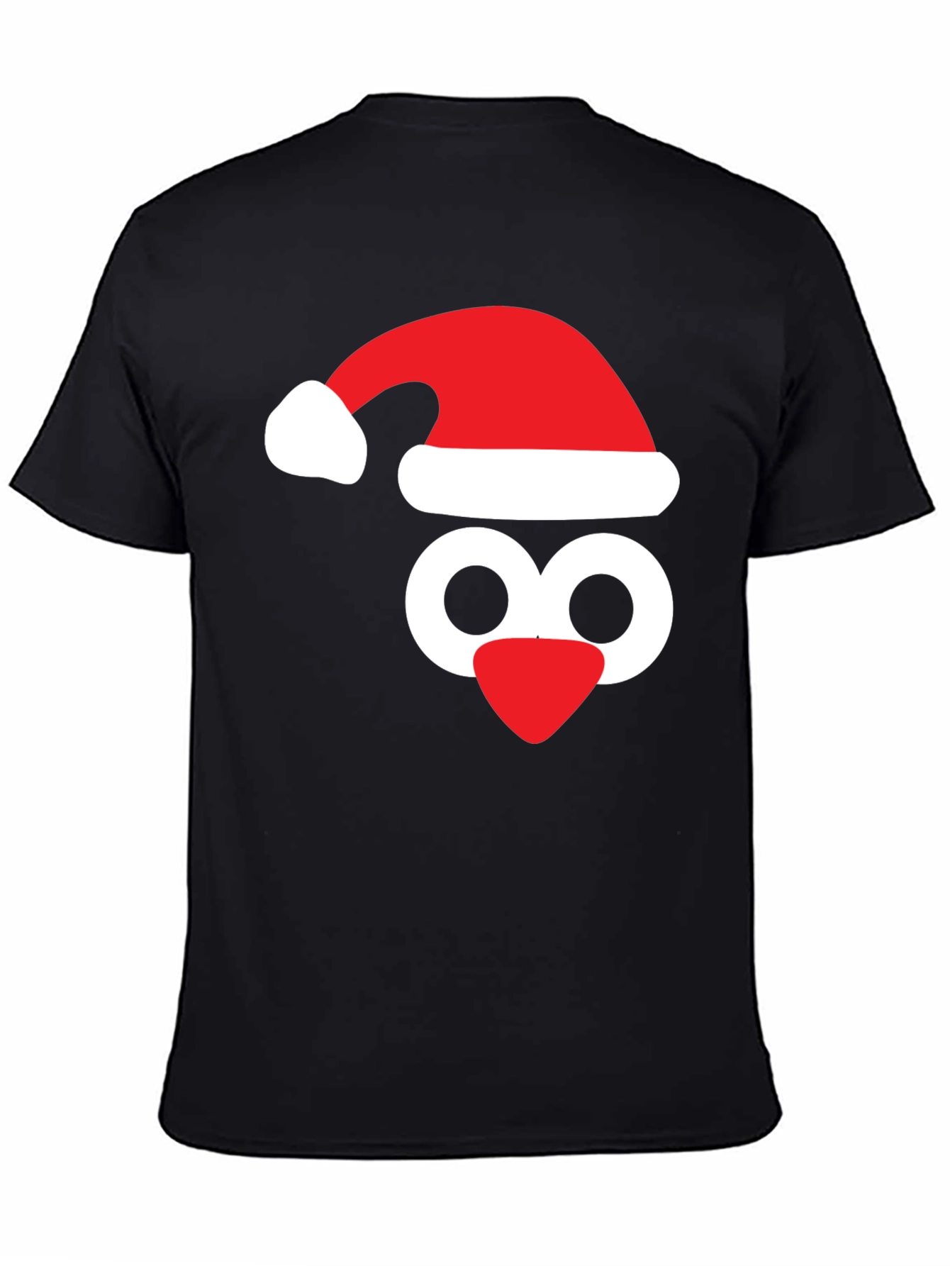 Festive Penguin Tee - Santa Hat Holiday Shirt