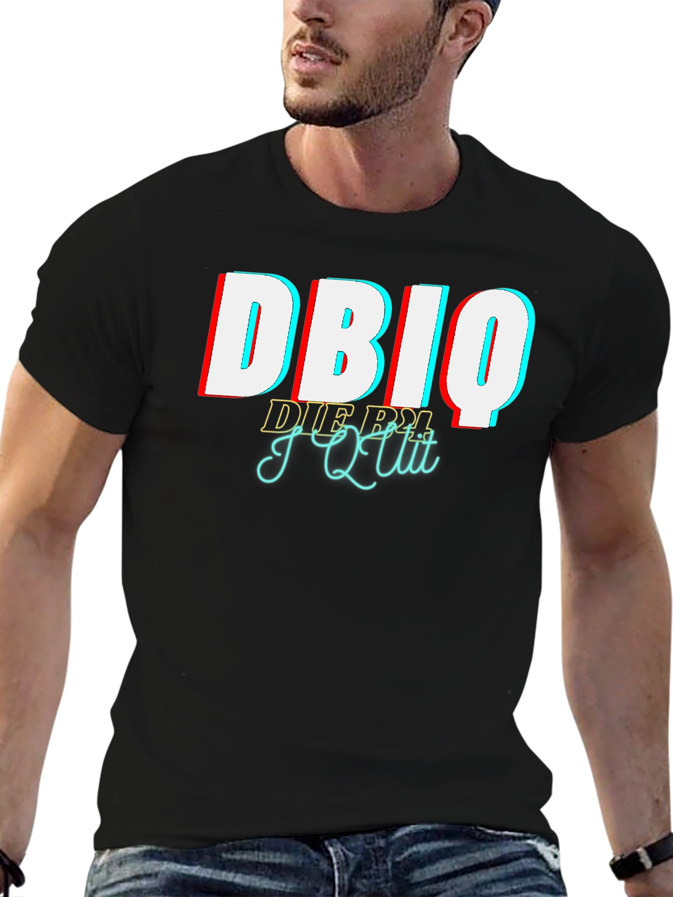 DBIQ I Quit Mens Graphic Tee - Black