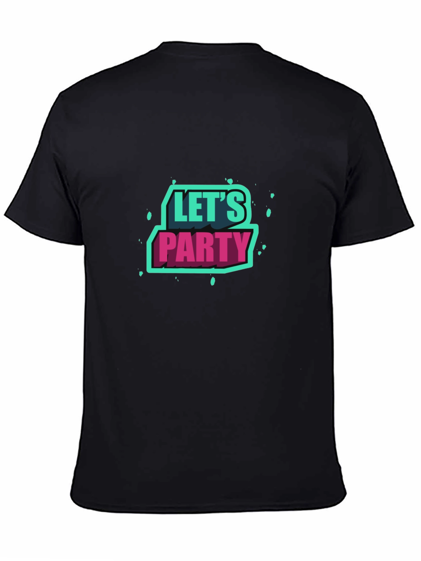 Lets Party Graphic Tee - Black Short Sleeve