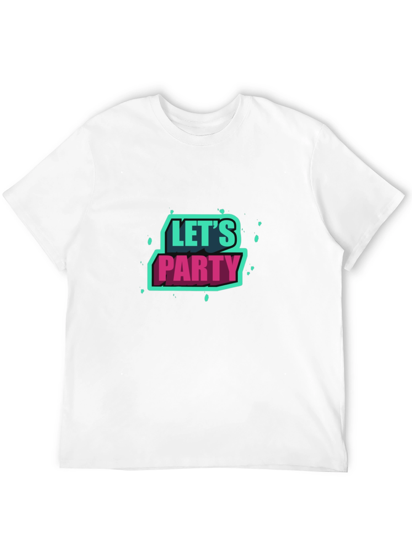 Lets Party Graphic Tee - Black Short Sleeve
