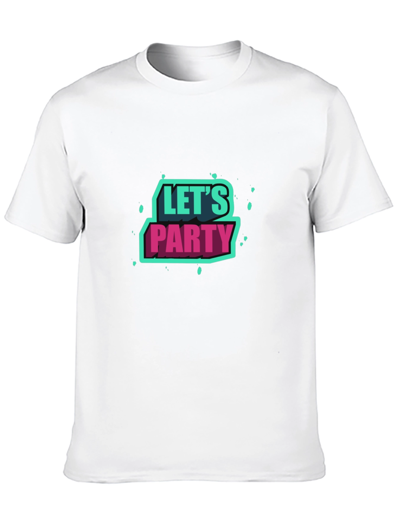 Lets Party Graphic Tee - Black Short Sleeve