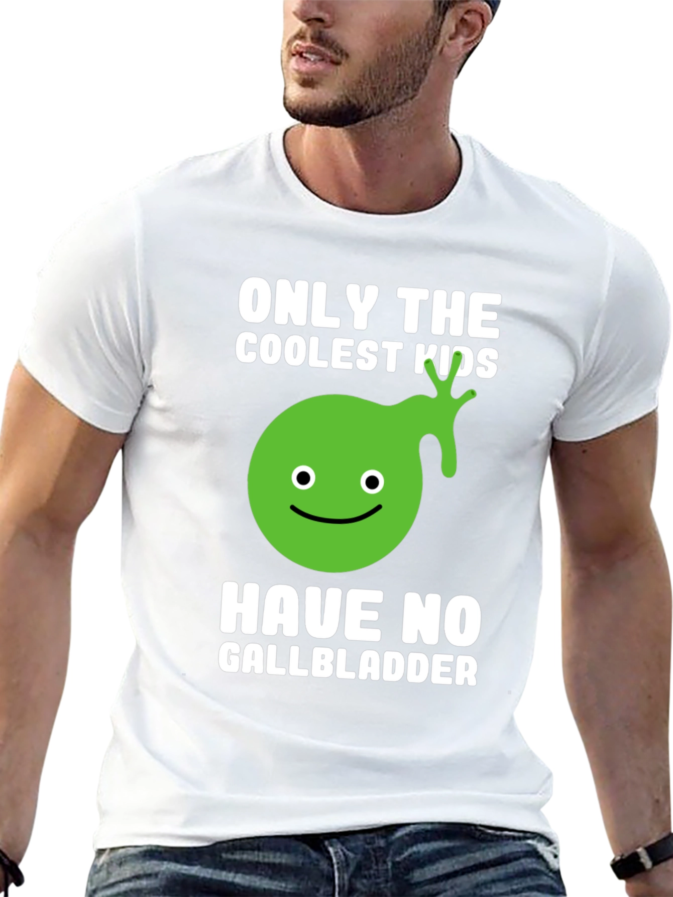 Coolest Kids No Gallbladder Funny Graphic T-Shirt