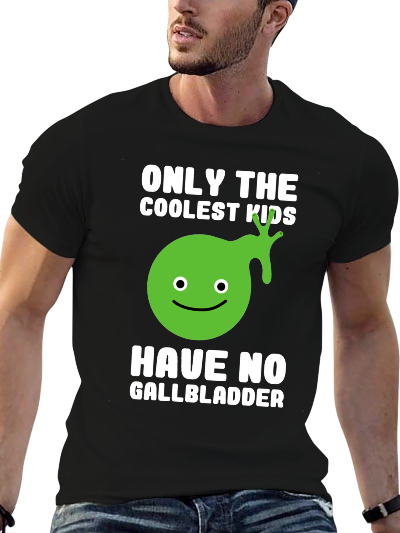 Coolest Kids No Gallbladder Funny Graphic T-Shirt