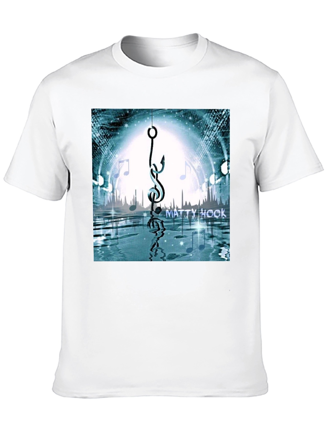 Matty Hook Music Graphic T-Shirt - Black Cotton Blend