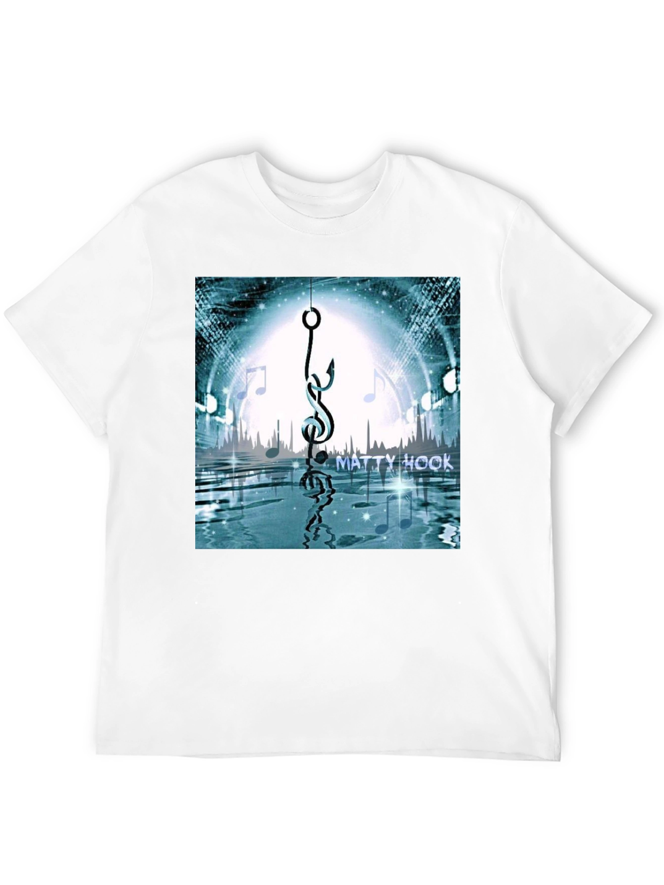 Matty Hook Music Graphic T-Shirt - Black Cotton Blend