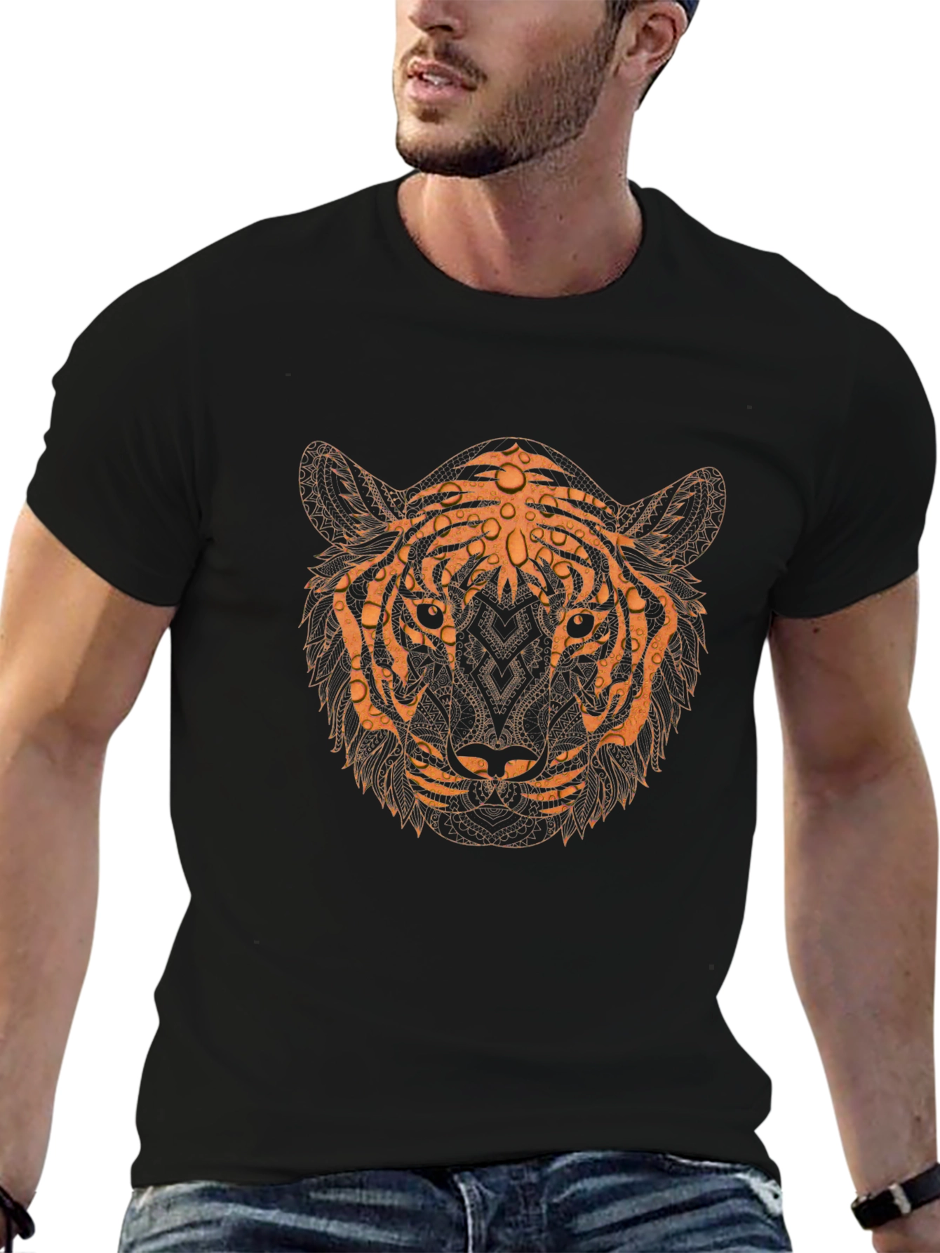 Black Tiger Graphic Tee - Mens