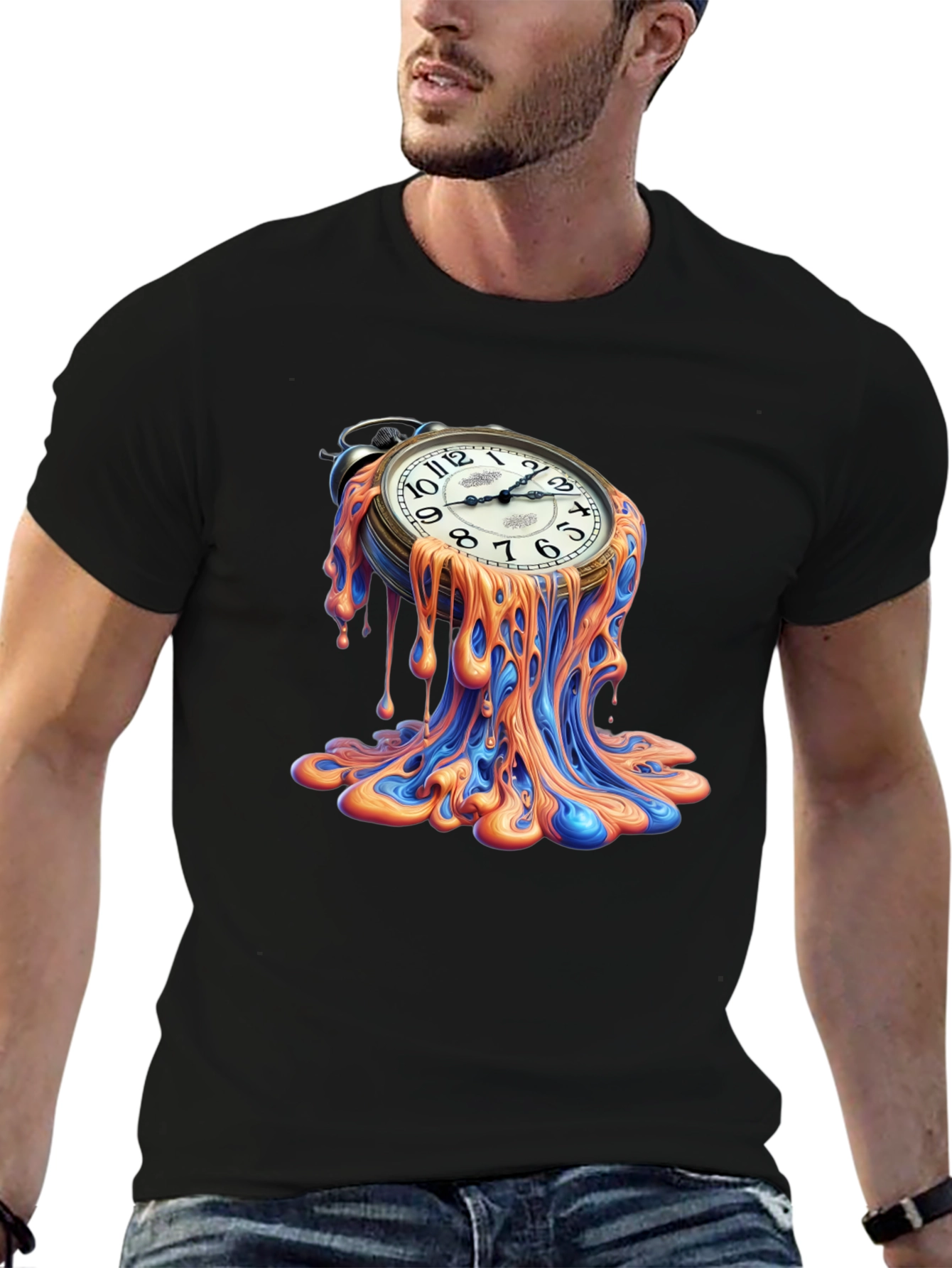Melting Clock Graphic Tee - Time is Fluid!