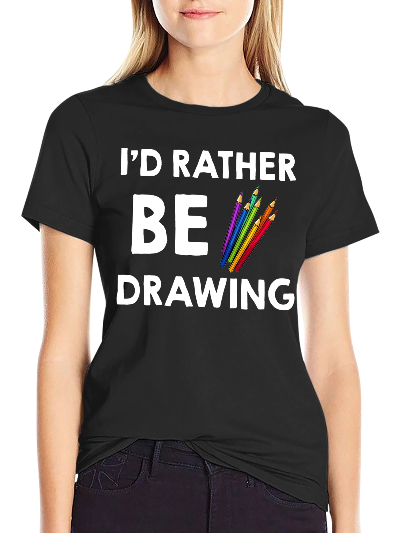 Id Rather Be Drawing Graphic Tee