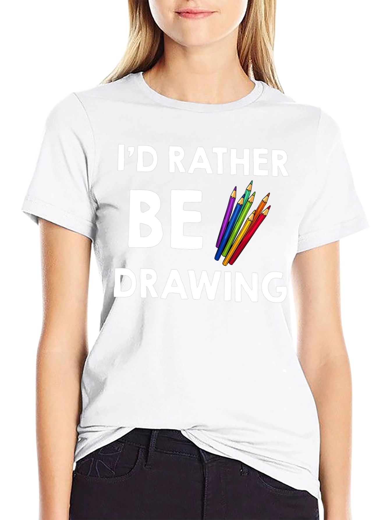 Id Rather Be Drawing Graphic Tee