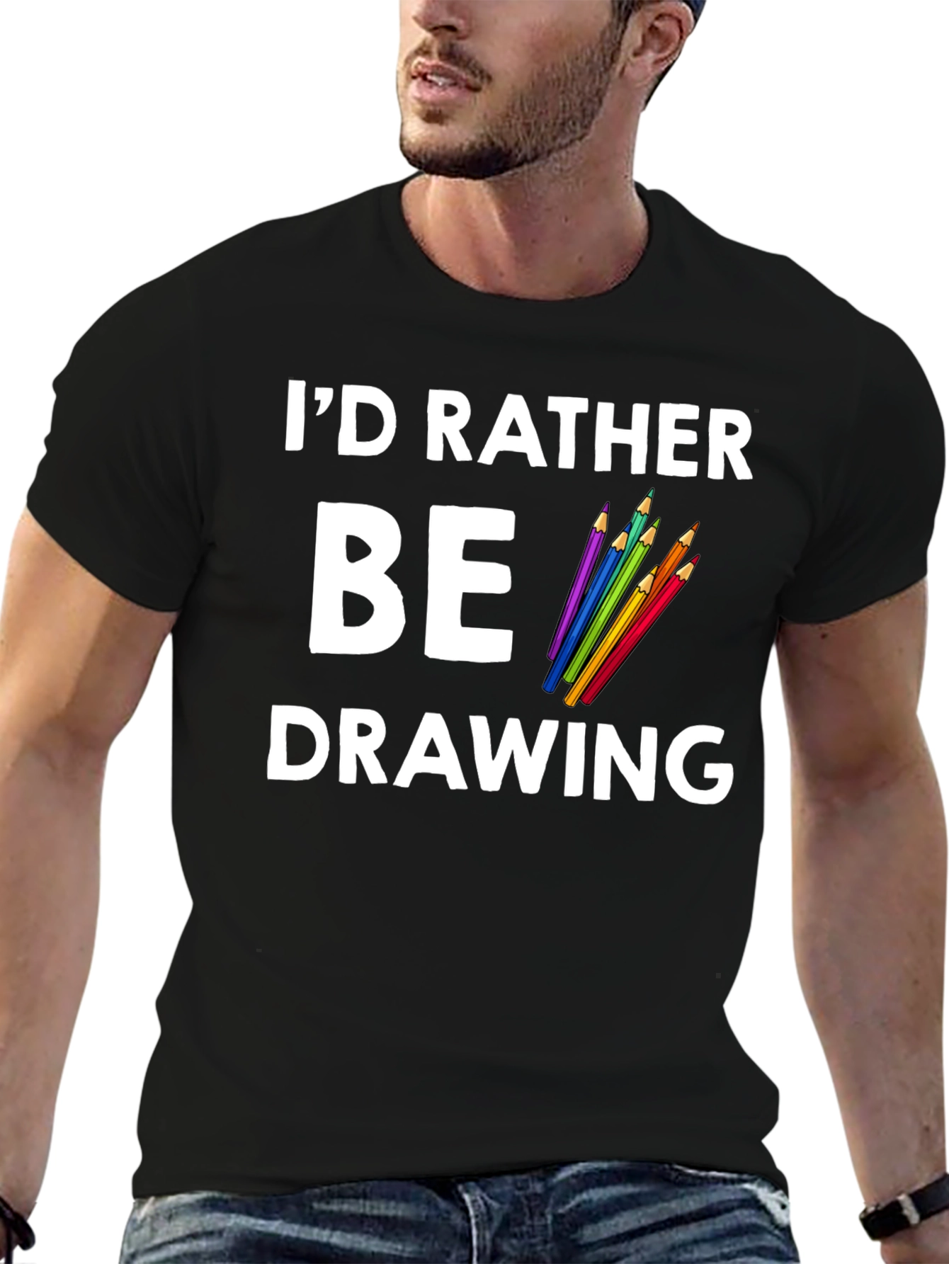 Id Rather Be Drawing Graphic Tee