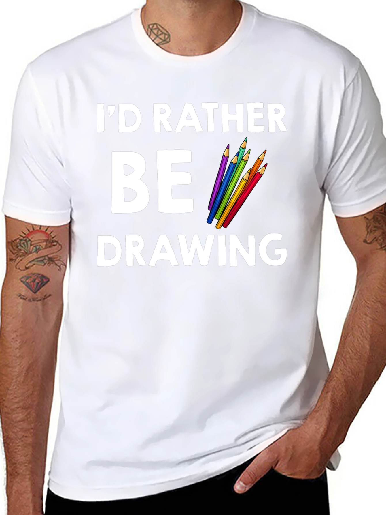 Id Rather Be Drawing Graphic Tee