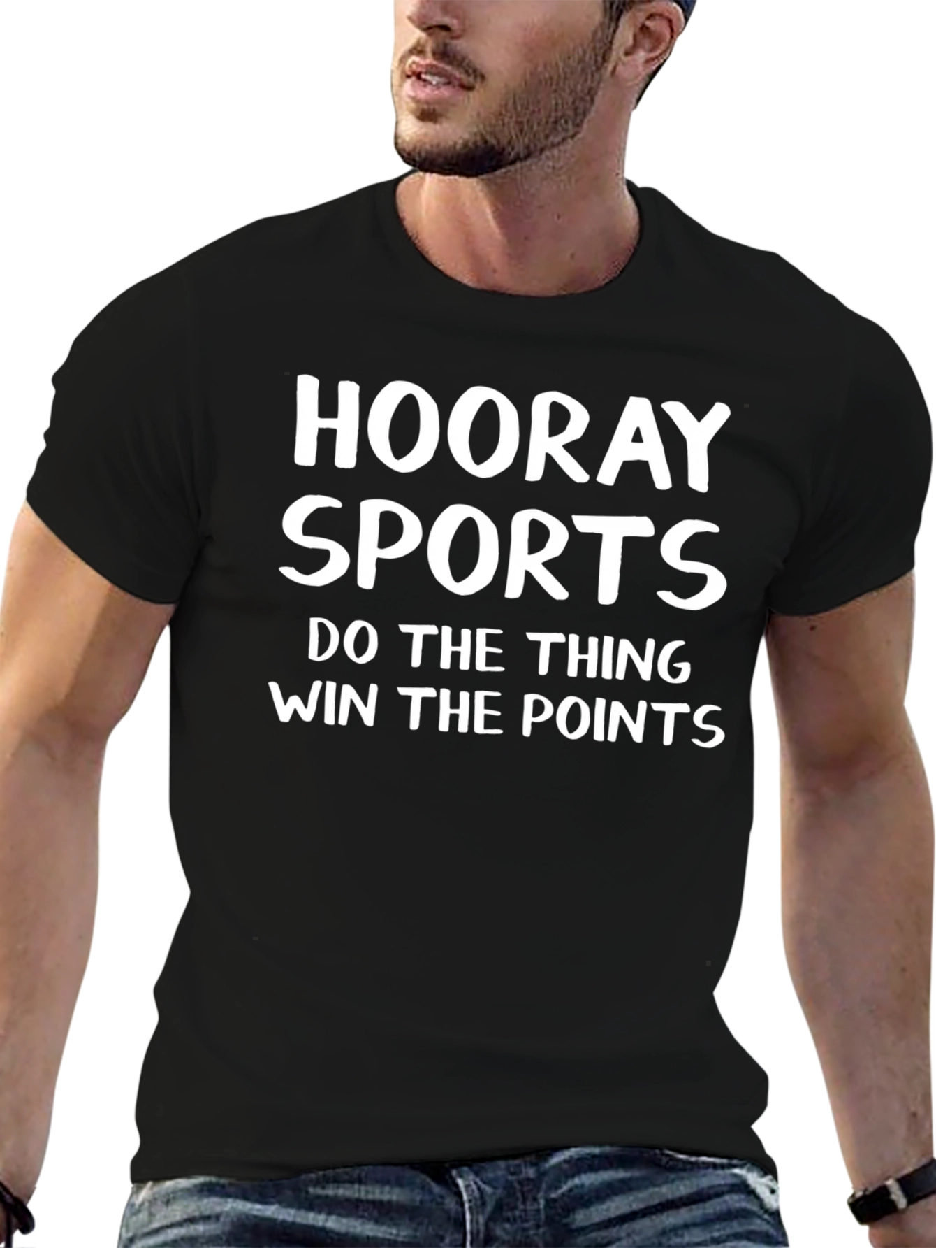 Hooray Sports Black Graphic Tee