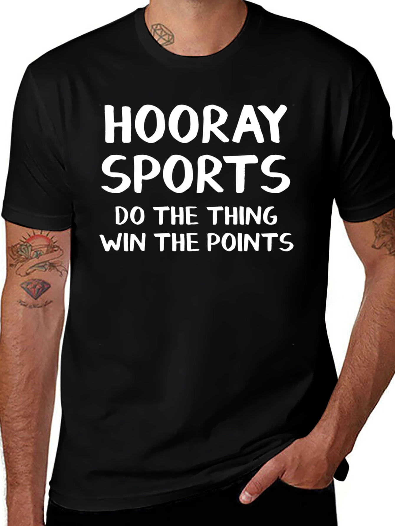 Hooray Sports Black Graphic Tee