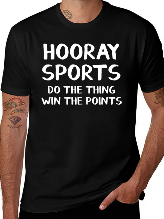 Hooray Sports Black Graphic Tee