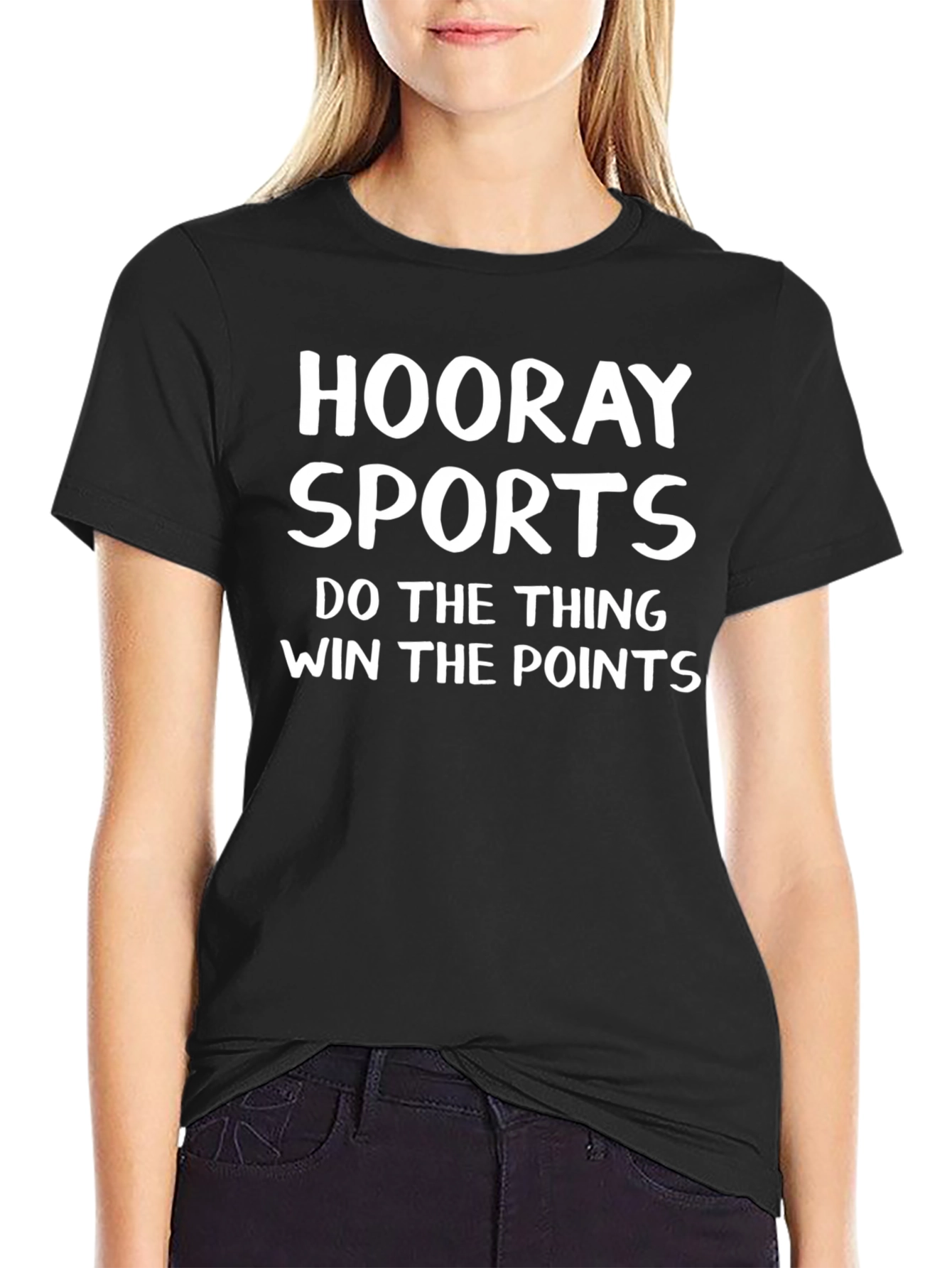 Hooray Sports Black Graphic Tee