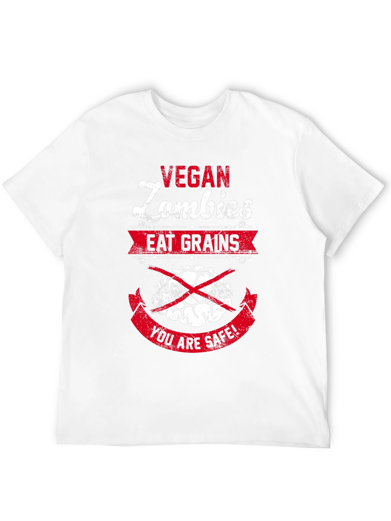 Vegan Zombies Eat Grains Graphic T-Shirt