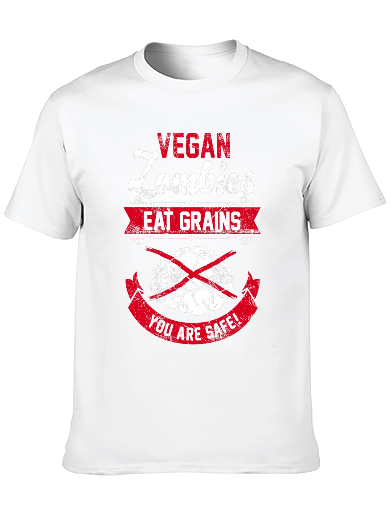 Vegan Zombies Eat Grains Graphic T-Shirt