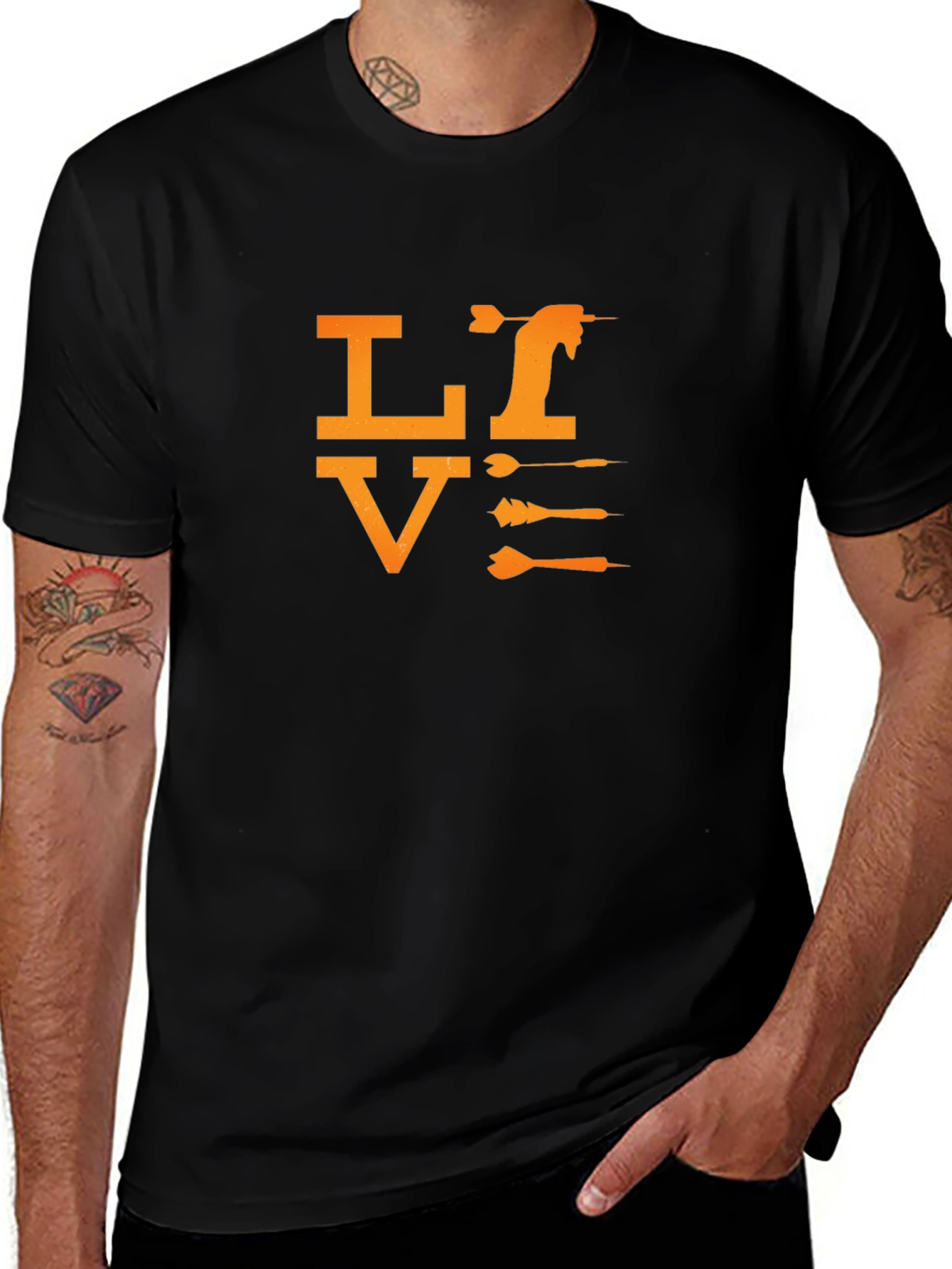 Love Darts Black T-Shirt