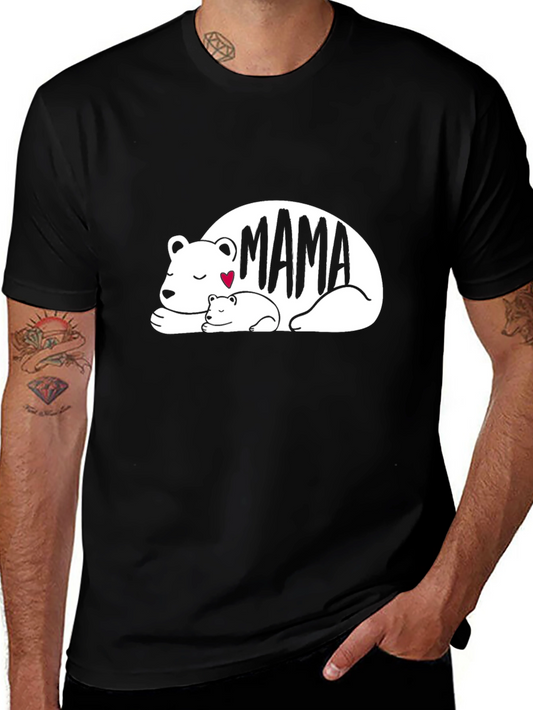 Mama Bear Graphic T-Shirt - Black Casual Tee