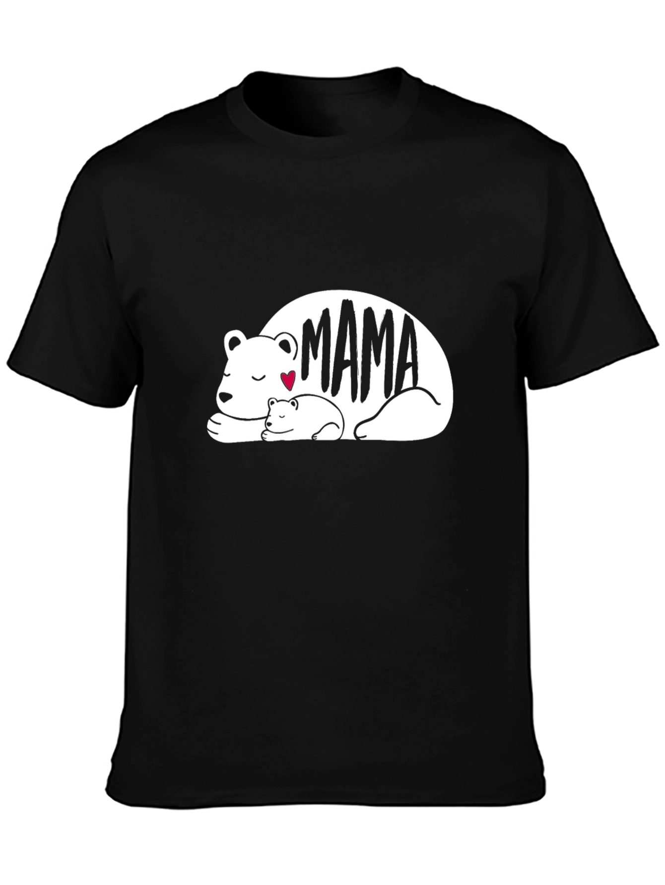 Mama Bear Graphic T-Shirt - Black Casual Tee