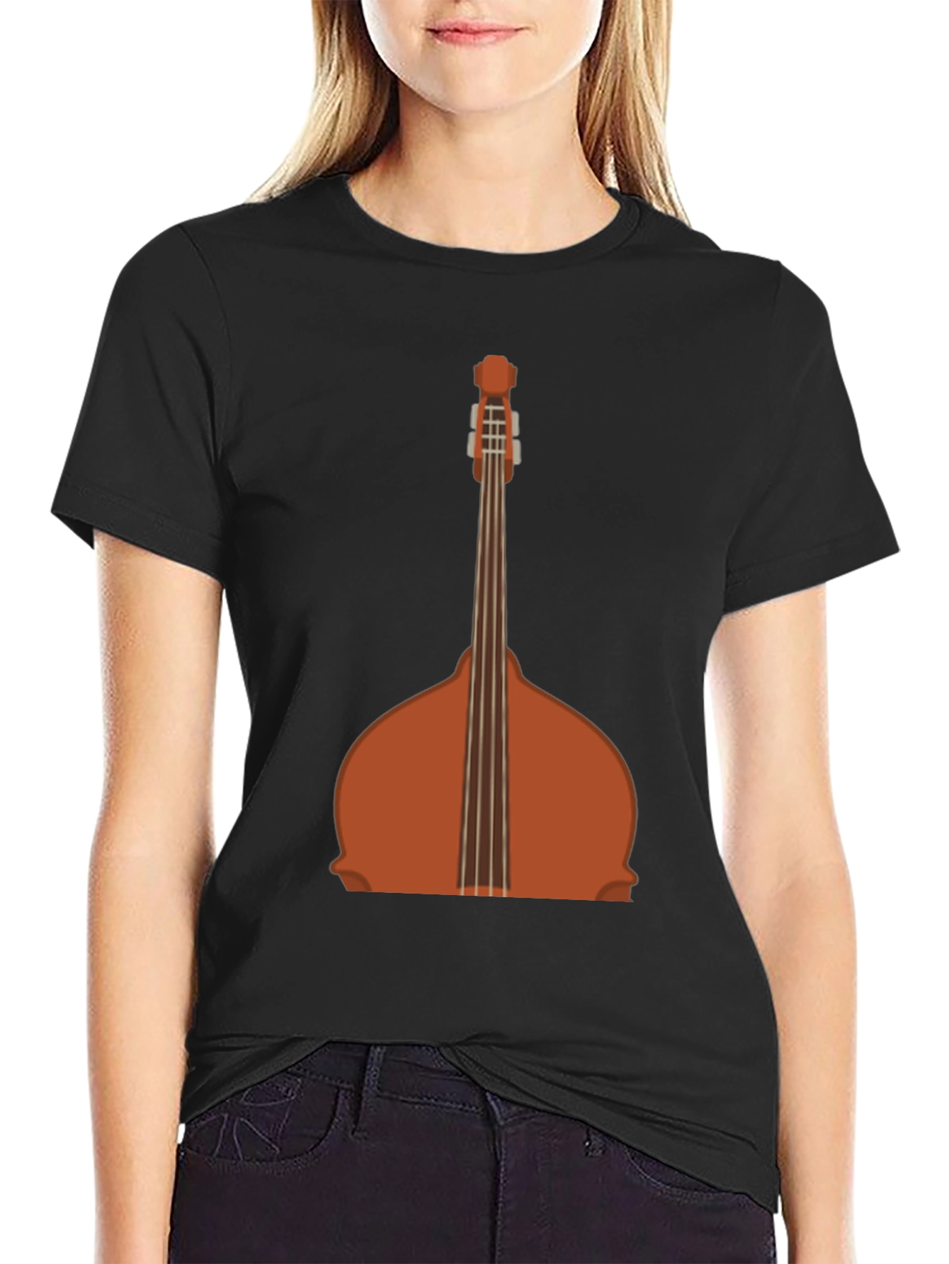 Upright Bass Graphic Tee - Classic Instrument Design